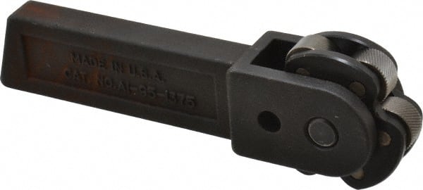 Knurlcraft - Neutral Cut, Diamond & Straight, 5/8" Wide 1-3/8" High x 4-1/4" Long Rectangle Shank, Revolving-Head Bump Knurlers - 6 Knurls Required (Included), 3/4" Diam x 3/8" Wide Face, 1/4" Hole Diam, Series E - Exact Tooling