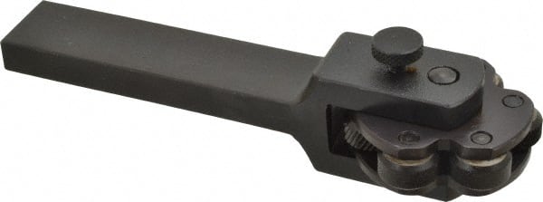 Value Collection - Neutral Cut, Diagonal, 1/2" Wide 1-1/8" High x 6-1/2" Long Rectangle Shank, Revolving-Head Bump Knurlers - 6 Knurls Required (Included), 3/4" Diam x 3/8" Wide Face, 1/4" Hole Diam, Series KT - Exact Tooling