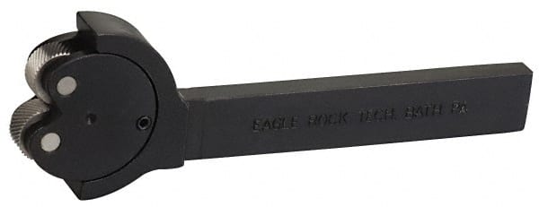 Knurlcraft - Neutral Cut, Diamond & Straight, 7/8" Wide 1-3/4" High x 7-1/4" Long Rectangle Shank, Self Centering Bump Knurlers - 2 Knurls Required (Included), 1" Diam x 3/8" Wide Face, 5/16" Hole Diam, Series K - Exact Tooling