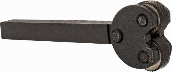 Value Collection - Neutral Cut, Diagonal, 1/2" Wide x 1/2" High x 4-1/2" Long Square Shank, Pivot-Head Bump Knurlers - 2 Knurls Required (Included), 3/4" Diam x 3/8" Wide Face, 1/4" Hole Diam, Series KT - Exact Tooling