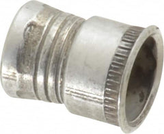 Made in USA - #10-32 UNF, Cadmium-Plated, Aluminum Knurled Rivet Nut Inserts - 0.03" to 0.09" Grip, 9/32" Drill Size, 0.36" Body Diam - Exact Tooling