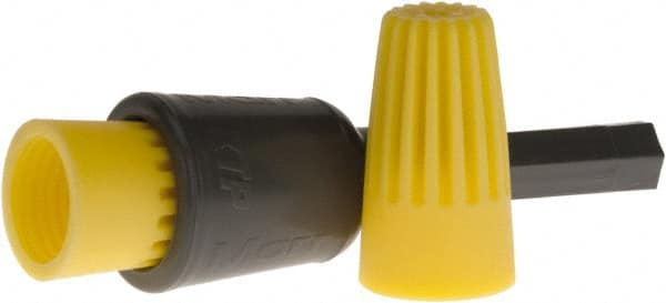 Thomas & Betts - 1, 14 + & 2, 18 to 1, 10 + 2, 14 AWG, 600 Volt, Corrosion Resistant, Standard Twist on Wire Connector - Yellow - Exact Tooling