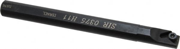 Carmex - Internal Thread, Right Hand Cut, 3/8" Shank Width x 3/8" Shank Height Indexable Threading Toolholder - 4" OAL, 11IR Insert Compatibility, SI Toolholder, Series SIR - Exact Tooling