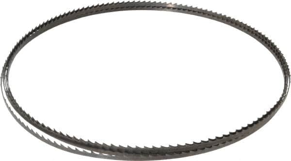 Starrett - 4 TPI, 14' Long x 1/4" Wide x 0.025" Thick, Welded Band Saw Blade - Carbon Steel, Toothed Edge, Raker Tooth Set, Flexible Back, Contour Cutting - Exact Tooling
