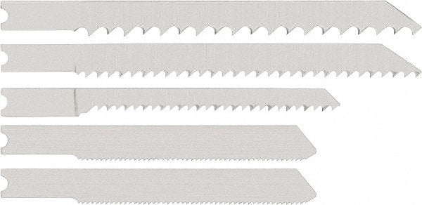 DeWALT - 15 Piece, 3" to 4" Long, 5 to 12 Teeth per Inch, Bi-Metal Jig Saw Blade Set - Toothed Edge, U-Shank - Exact Tooling