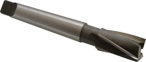 Value Collection - 7/8" Diam, 3 Flutes, Morse Taper Shank, Interchangeable Pilot Counterbore - Exact Tooling