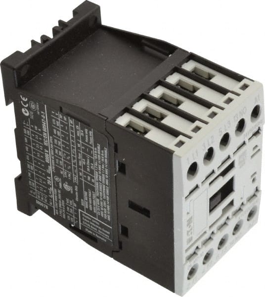 Eaton Cutler-Hammer - 3 Pole, 24 Coil VAC, 20 Amp, Nonreversible Open Enclosure IEC Contactor - 1 Phase hp: 0.25 at 115 V, 0.75 at 200 V, 1 at 230 V, 3 Phase hp: 1.5 at 200 V, 2 at 230 V, 3 at 460 V, 5 at 575 V, 7 Amp Inductive Load Rating Listed - Exact Tooling