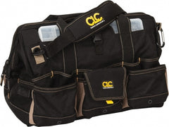 CLC - 37 Pocket Black Polyester Tool Bag - 18" Wide x 11" Deep x 11" High - Exact Tooling