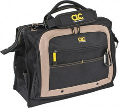 CLC - 58 Pocket Tan & Black Polyester Tool Bag - 18" Wide x 7" Deep x 14" High - Exact Tooling