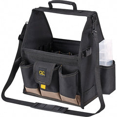 CLC - 20 Pocket Black Polyester Tool Tote - 12" Wide x 8-1/2" Deep x 14" High - Exact Tooling