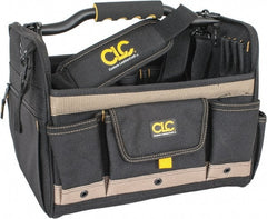 CLC - 21 Pocket Tan & Black Polyester Tool Tote - 14" Wide x 11" Deep x 11" High - Exact Tooling
