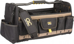 CLC - 37 Pocket Tan & Black Polyester Tool Tote - 20" Wide x 11" Deep x 11" High - Exact Tooling