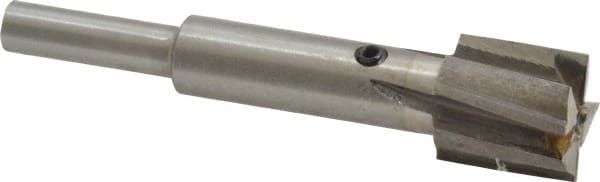 Value Collection - 19/32" Diam, 1/4" Shank, Diam, 4 Flutes, Straight Shank, Interchangeable Pilot Counterbore - Exact Tooling