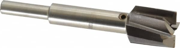 Value Collection - 21/32" Diam, 1/4" Shank, Diam, 4 Flutes, Straight Shank, Interchangeable Pilot Counterbore - Exact Tooling