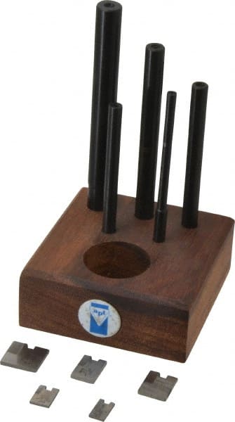 APT - 10 Piece 1/4 to 1/2" Forward Cut Socket Head Cap Screw Blade Type Counterbore Kit - 3/32 to 17/32" Pilot, Straight Shank, High Speed Steel - Exact Tooling