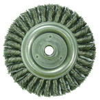 6" Diameter - 5/8-11" Arbor Hole - Stringer Bead Twist Steel Wire Straight Wheel - Exact Tooling
