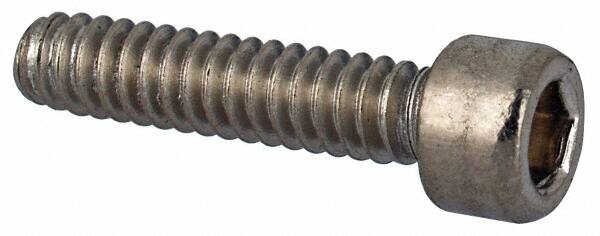 Value Collection - #4-40 UNC Hex Socket Drive, Socket Cap Screw - Grade 316 Stainless Steel, 1/2" Length Under Head - Exact Tooling