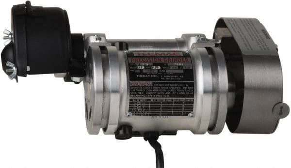 Themac - Interchangeable, Internal and External Spindle, Tool Post Grinder - 1/8, 12 to 15 Inch Lathe Swing Compatibility, 1/2 hp, 115 Volts, 11-3/8 Inch Long, 55/64, 1-7/64, 1-47/64, 1-63/64 and 2-13/16 Inch Spindle Hole Diameter - Exact Tooling