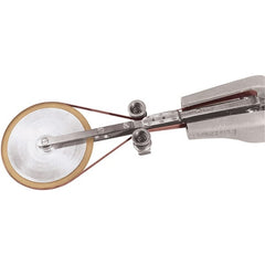 Dynabrade - 1/2" Wide Contact Wheel Assembly Arm - 34" Belt Length x 1/4" Belt Width, Flat, Urethane - Exact Tooling