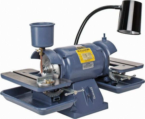 Baldor - 6" Wheel Diam x 1" Wheel Width, 1/2 hp Bench Grinder - 1-1/4" Arbor Hole Diam, 1 Phase, 3,600 Max RPM, 115 Volts - Exact Tooling