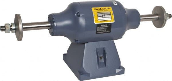 Baldor - 10" Wheel Diam x 1-1/4" Wheel Width, 1 hp Buffer - 7/8" Arbor Hole Diam, 1 Phase, 1,800 Max RPM, 115/230 Volts - Exact Tooling