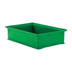 SSI Schaefer - 0.42 Cu Ft, 22 Lb Load Capacity Green Polyethylene & Conductive PP Tote Container - Stacking, 18.4" Long x 12-1/2" Wide x 4.6" High - Exact Tooling