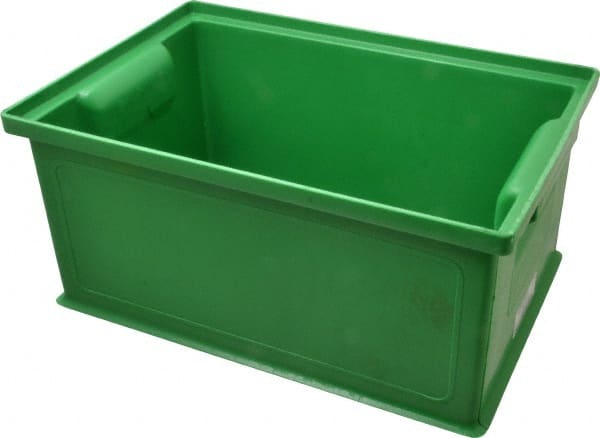 SSI Schaefer - 0.25 Cu Ft, 22 Lb Load Capacity Green Polyethylene & Conductive PP Tote Container - Stacking, 12.3" Long x 8.3" Wide x 5.8" High - Exact Tooling