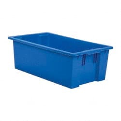 SSI Schaefer - 1.94 Cu Ft, 44 Lb Load Capacity Blue Polypropylene Tote Container - Stacking, Nesting, 28.4" Long x 16.6" Wide x 9.9" High - Exact Tooling