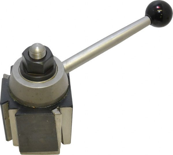 Aloris - 14 to 20 Inch Lathe Swing, Wedge Type Quick Change Tool Post - 6-1/4 Inch Tool Post Height, Series CA, 1-3/16 to 2-13/16 Inch Centerline Height Range, 7 Inch Overall Height, 24 Position - Exact Tooling