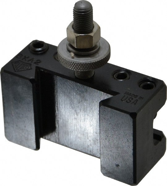 Aloris - Series BXA, #2 Boring, Turning & Facing Tool Post Holder - 10 to 15" Lathe Swing, 1-3/4" OAH x 3" OAL, 5/8" Max Tool Cutting Size, 1-1/8" Centerline Height - Exact Tooling