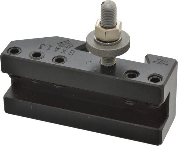 Aloris - Series BXA, #13 Extension Tool Post Holder - 10 to 15" Lathe Swing, 1-3/4" OAH, 5/8" Max Tool Cutting Size, 1-1/8" Centerline Height - Exact Tooling