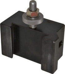 Aloris - Series DA, #5 Morse Taper Tool Post Holder - 17 to 48" Lathe Swing, 3-1/8" OAH x 4-1/2" OAL, 1-9/16" Centerline Height - Exact Tooling