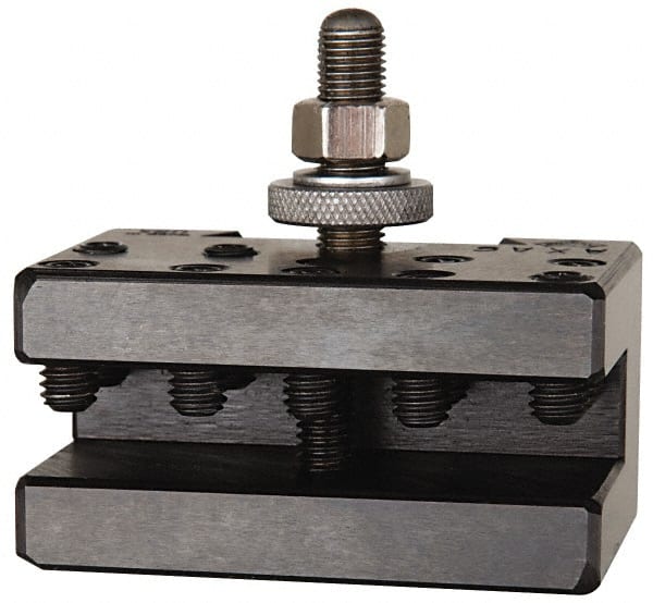 Aloris - Series AXA, #6 Multiple Tool Post Holder - 12" & Under Lathe Swing, 1-9/16" OAH, 1/2" Max Tool Cutting Size, 1" Centerline Height - Exact Tooling