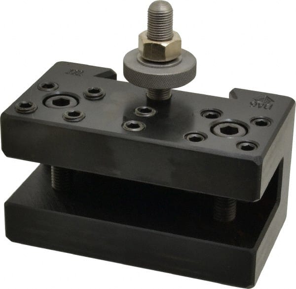 Aloris - Series DA, #6 Multiple Tool Post Holder - 17 to 48" Lathe Swing, 3-1/4" OAH, 1" Max Tool Cutting Size, 2-1/8" Centerline Height - Exact Tooling