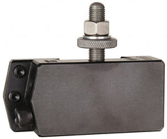 Aloris - Series AXA, #8 Threading Tool Post Holder - 12" & Under Lathe Swing, 1-5/8" OAH, 13/16" Centerline Height - Exact Tooling