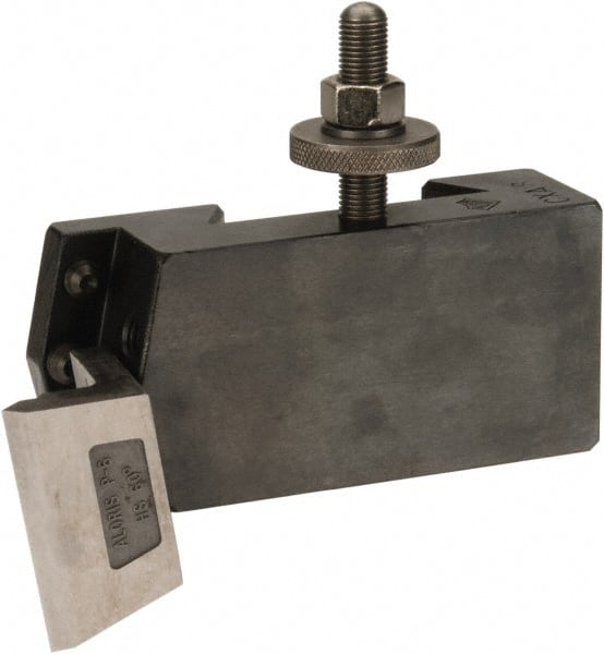 Aloris - Series CXA, #8 Threading Tool Post Holder - 13 to 18" Lathe Swing, 2" OAH, 1-1/8" Centerline Height - Exact Tooling