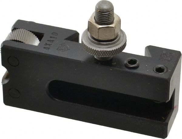 Aloris - Series AXA, #10 Knurling, Turning & Facing Tool Post Holder - 12" & Under Lathe Swing, 1-9/16" OAH, 2-1/2" Max Tool Cutting Size, 7/8" Centerline Height - Exact Tooling