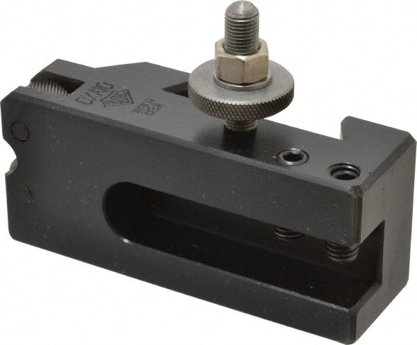 Aloris - Series CXA, #10 Knurling, Turning & Facing Tool Post Holder - 13 to 18" Lathe Swing, 2" OAH, 3-1/8" Max Tool Cutting Size, 1-3/16" Centerline Height - Exact Tooling
