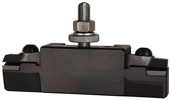 Aloris - Series AXA, #16 Turning & Facing Tool Post Holder for Carbide Triangular Inserts - 12" & Under Lathe Swing, 1-3/8" OAH, 7/8" Centerline Height - Exact Tooling