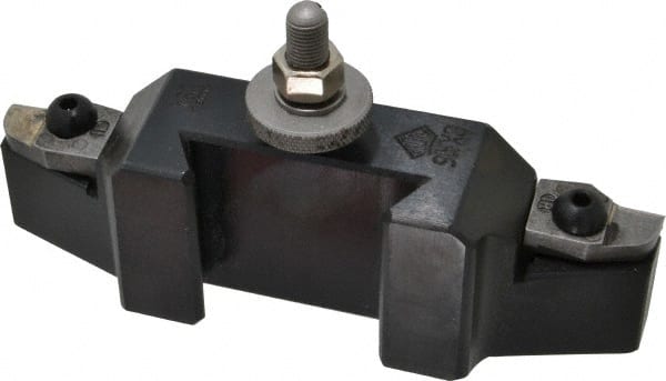 Aloris - Series CXA, #16 Turning & Facing Tool Post Holder for Carbide Triangular Inserts - 13 to 18" Lathe Swing, 2" OAH, 1-3/16" Centerline Height - Exact Tooling