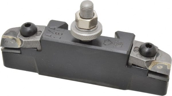 Aloris - Series AXA, #16N Turning & Facing Tool Post Holder for Carbide Triangular Inserts - 12" & Under Lathe Swing, 1-3/8" OAH, 7/8" Centerline Height - Exact Tooling