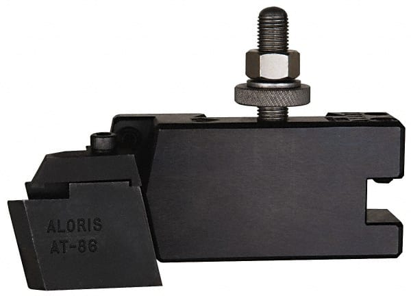 Aloris - Series AXA, #81 Threading & Grooving Tool Post Holder - 12" & Under Lathe Swing, 1-5/8" OAH, 1/2" Max Tool Cutting Size, 13/16" Centerline Height - Exact Tooling