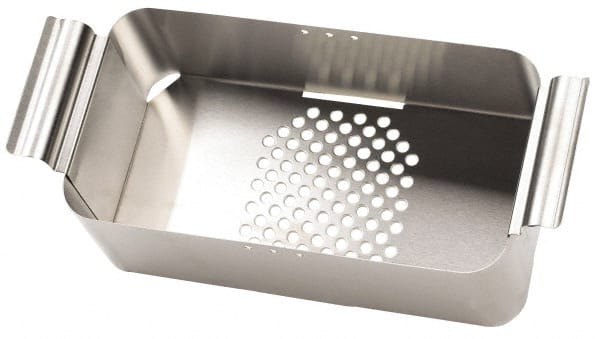 L&R Ultrasonic - Stainless Steel Parts Washer Basket - 6" High x 228.6mm Wide x 393.7mm Long, Use with Ultrasonic Cleaners - Exact Tooling