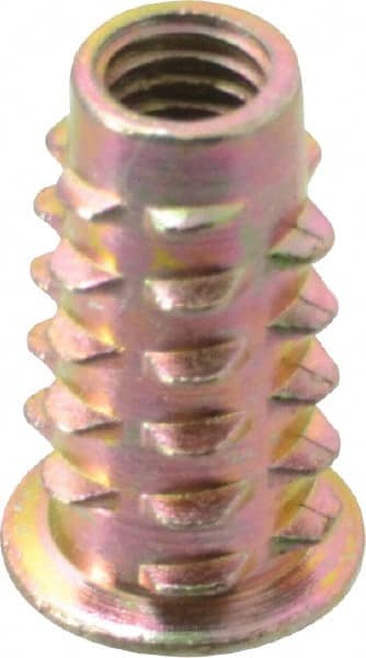 E-Z LOK - M6x1, Zinc Alloy Flanged Hex Drive Insert - 23/64" Drill, 9mm Hole Diam, 0.7874" Long, 19mm Min Grip, M6 Hex - Exact Tooling