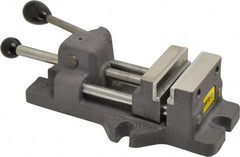 Heinrich - 3" Jaw Opening Capacity x 1-1/4" Throat Depth, Horizontal Drill Press Vise - 3" Wide x 3" High Jaw, Stationary Base, Standard Speed - Exact Tooling