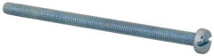 Value Collection - M3x0.50, 50mm Length Under Head Slotted Drive Machine Screw - Cheese Head, Grade 4.8 Steel, Zinc-Plated Finish, Without Washer - Exact Tooling