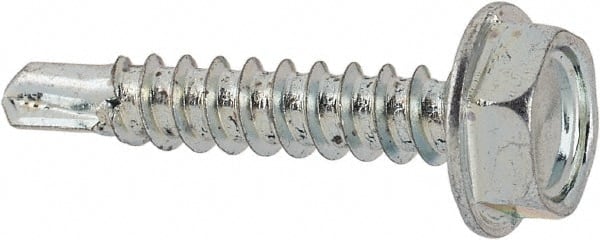 Value Collection - #6 Hex Washer Head Sheet Metal Screw - Steel, 3/4" Length Under Head, Grade 2 - Exact Tooling