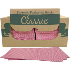 PRO-SOURCE - 1/4 Fold Food Service Wipes - Box, 22" x 12" Sheet Size, Pink - Exact Tooling