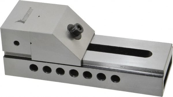 Interstate - 2-1/2" Jaw Width, 3-3/8" Jaw Opening Capacity, 1-1/4" Jaw Height, Toolmaker's Vise - Flat Jaw, 0.0002" Parallelism, 0.0002" Squareness, 7" OAL x 2-1/2" OAH - Exact Tooling