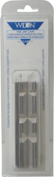 Wilton - 4-1/2" Jaw Width, Aluminum, Vise Jaw Cap - Magnetic Attachment - Exact Tooling